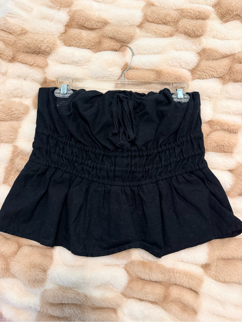 Women’s Anthropologie black strapless top MEDIUM